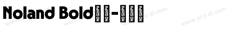 Noland Bold字体字体转换